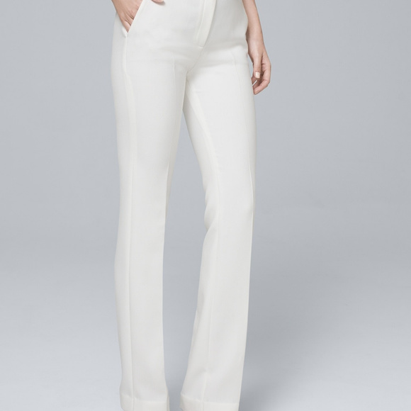 White House Black Market Pants - Ecru White Suiting Slim Pants